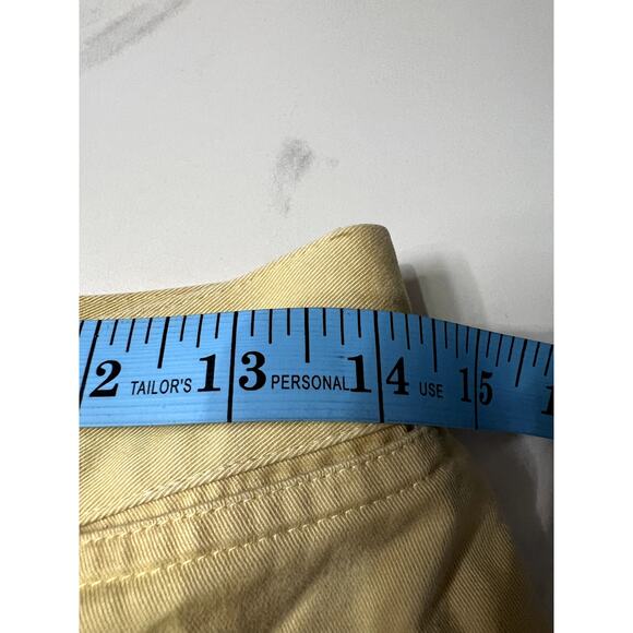 Lauren Ralph Lauren Cropped Wide Leg Jeans Yellow High Waisted Size 14 Lagenlook - Picture 9 of 9